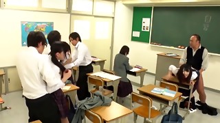 Teacher had enough of disrespectful girl and impregnates her