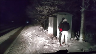 My husband's friend fucks me as he drives me home