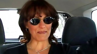 Candy Vegas the slutty MILF gets fucked by two guys