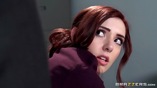 Redhead Doll Riding A Massive Dick Hardcore In The Office