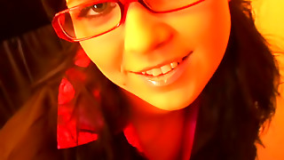 Naughty girl covered in hot piss