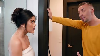 Wife of Keiran's stepbrother agrees for passionate sex in her bedroom