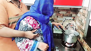 Desi Shy Aunty Fucked in Kitchen By Nephew While Cooking