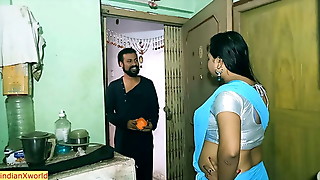 Desi hot bhabhi having sex secretly with house owner’s son!! Hindi webseries sex